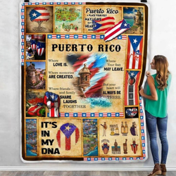 Puerto Rico ItS In My Dna Quilt  Dnstyles and Home Decor