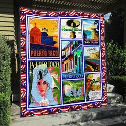 Puerto Rico Na020709B Tbg Quilt Blanket and Home Decor