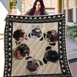 Pug 03 Blanket Th10072019 Quilt and Home Decor