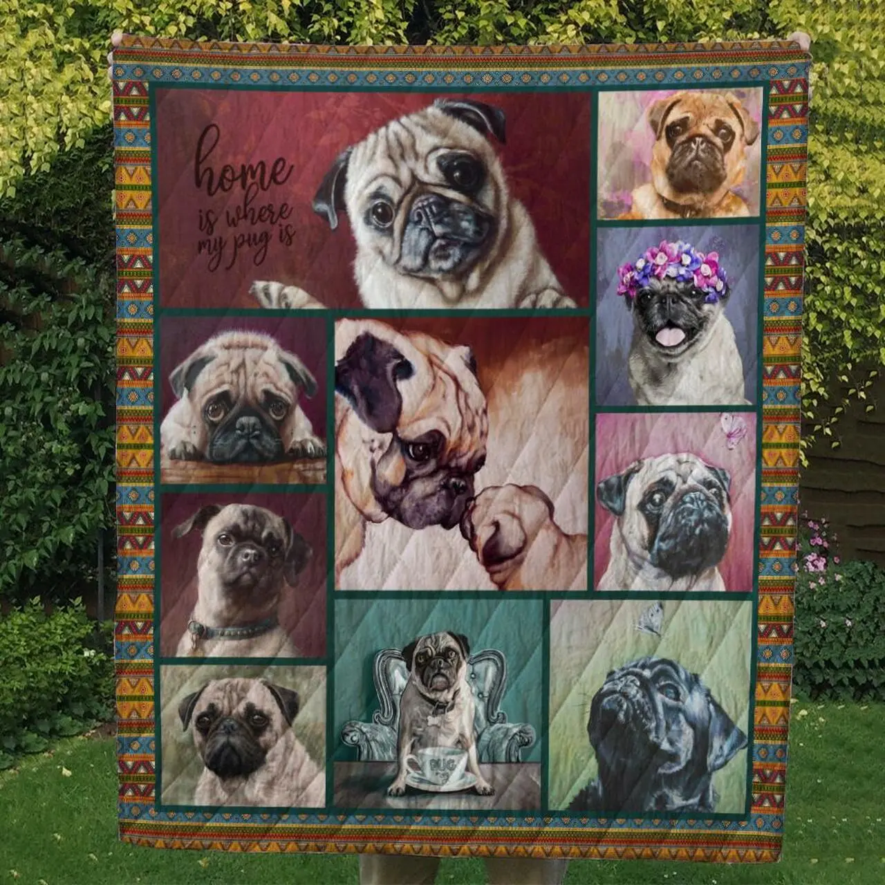 Pug 10 Tlq0041 Quilt Quilt and Home Decor