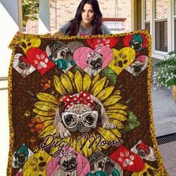 Pug 14 Blanket Th10072019 Quilt and Home Decor