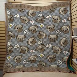 Pug 6030082 Quilt Blanket  Quilt and Home Decor