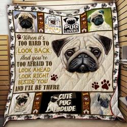 Pug Cl18100593Mdq Quilt Blanket and Home Decor