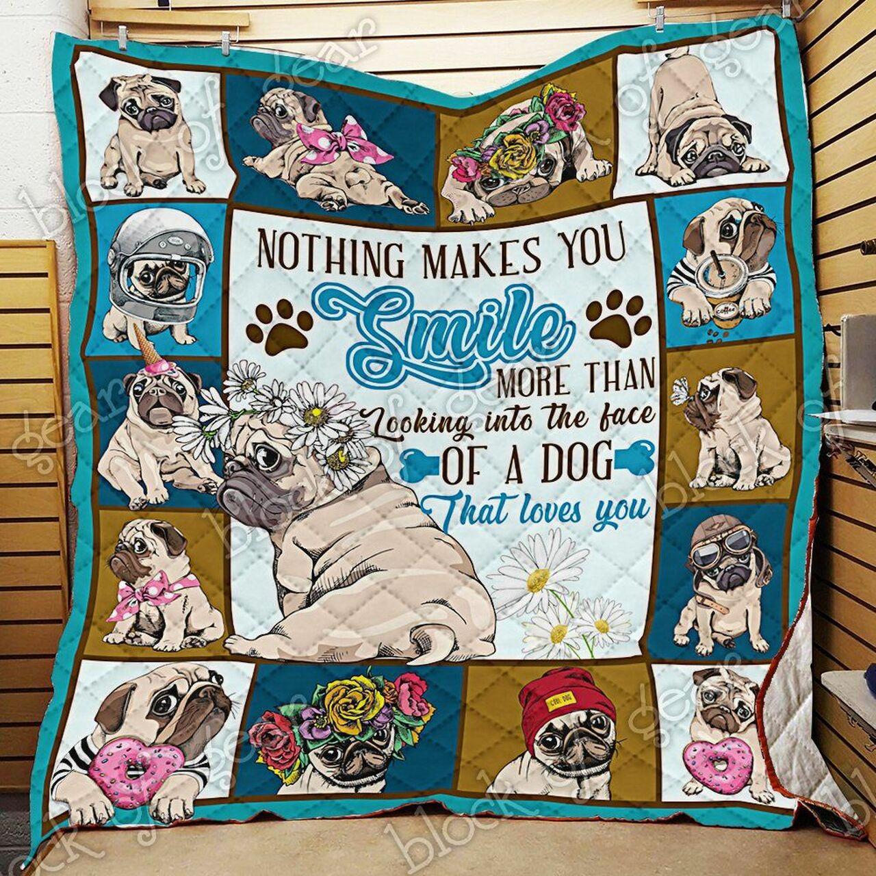 Pug Cl18100596Mdq Quilt Blanket and Home Decor
