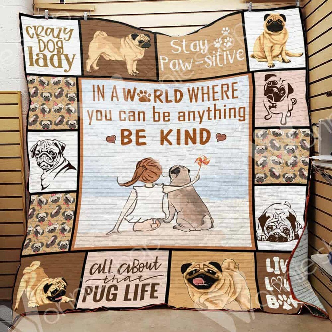 Pug Dog Quilt Blanket Dhc0102453Td and Home Decor