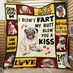 Pug Dog Quilt Blanket Dhc0602552Td and Home Decor
