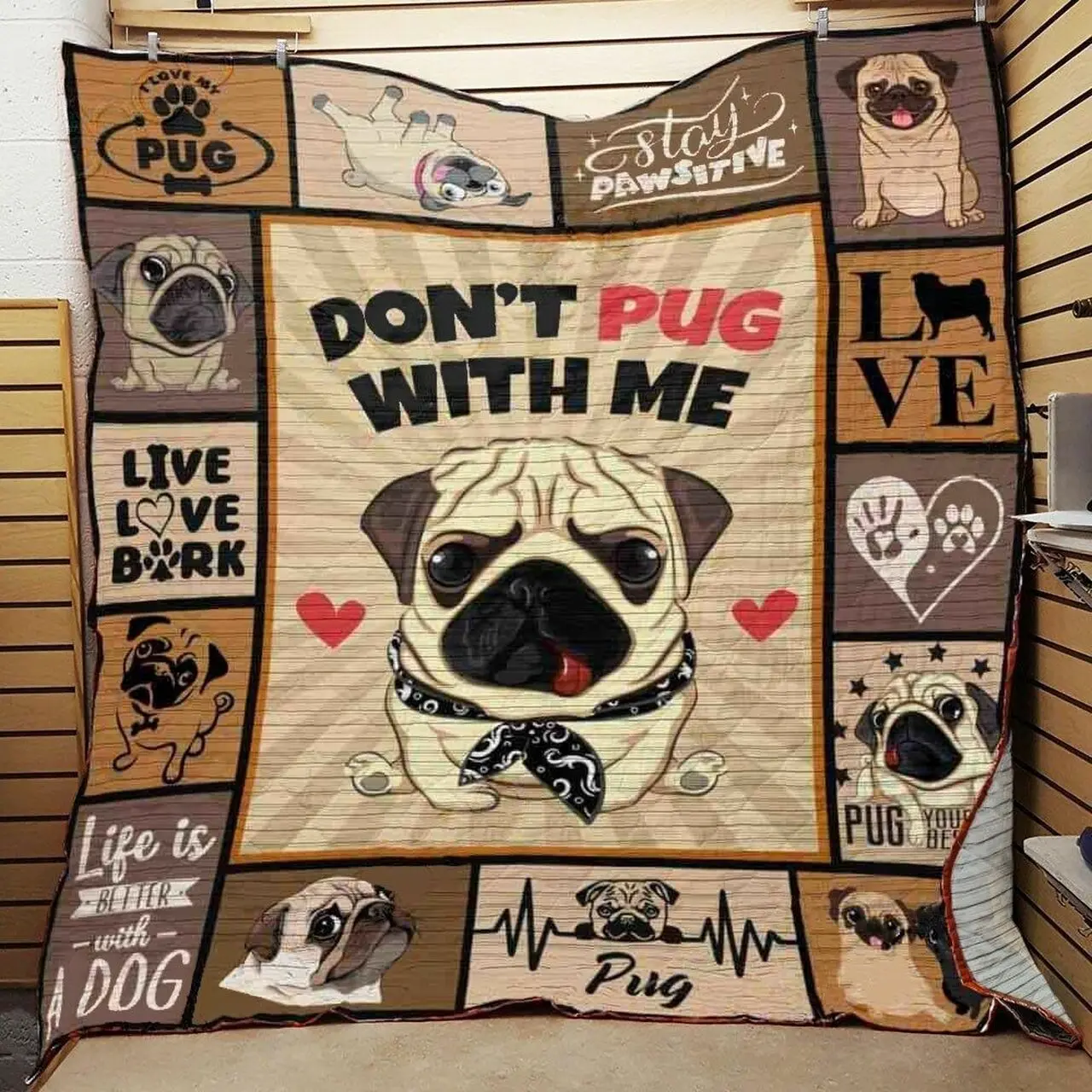 Pug Dog Quilt Tdhnf and Home Decor