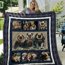 Pug How We Do Quilt Blanket Dhc0201201005Td and Home Decor