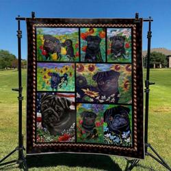 Pug Hur Quilt by and Home Decor
