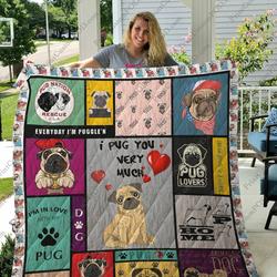 Pug I Pug You Quilt Blanket Dhc04011907Dd and Home Decor