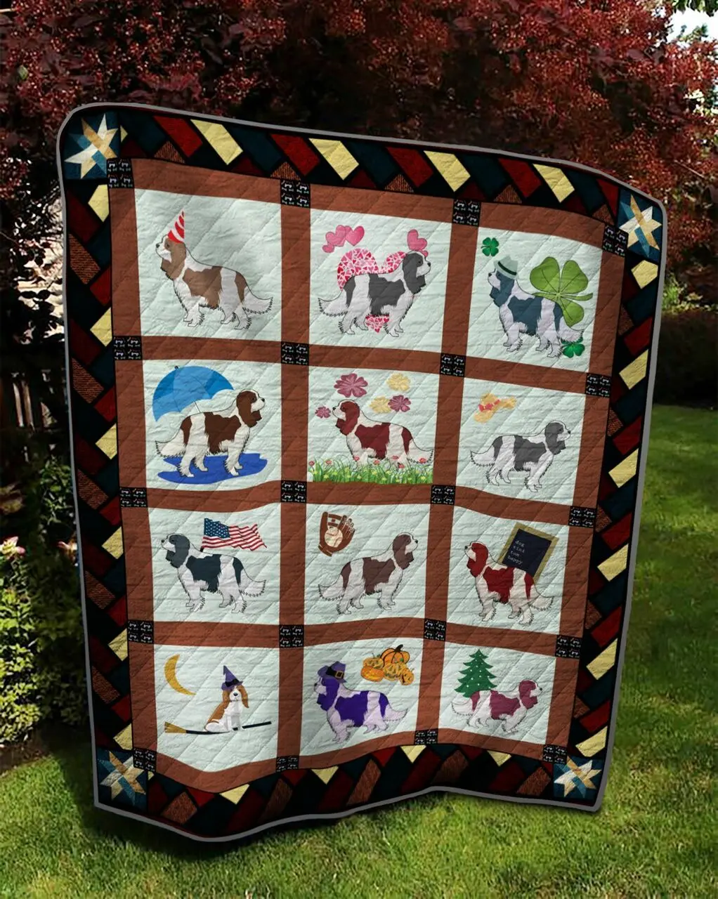 Pug In Train Quilt Tdhho and Home Decor