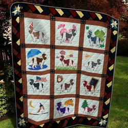 Pug In Train Quilt Tdhho and Home Decor