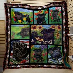 Pug Kiss And Make Up Quilt Blanket Dhc0201201075Td and Home Decor