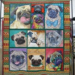 Pug Little Stinker Quilt Blanket Great Customized Blanket Gifts For Birthday Christmas Thanksgiving and Home Decor