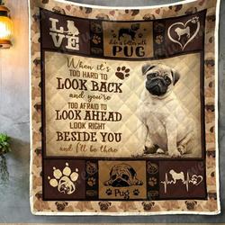 Pug Live Love Pug Quilt Blanket Dhc04011481Dd and Home Decor