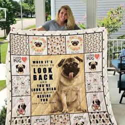 Pug  Lovely Pugs Premium Quilt Blanket and Home Decor
