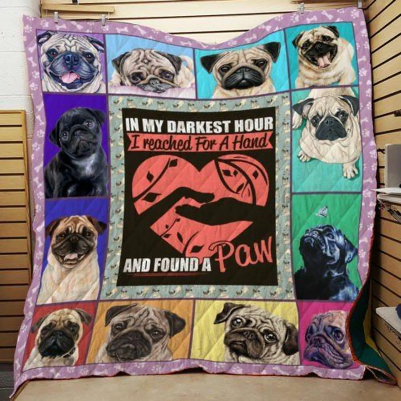 Pug Lovers Cl22100439Mdq Quilt Blanket and Home Decor