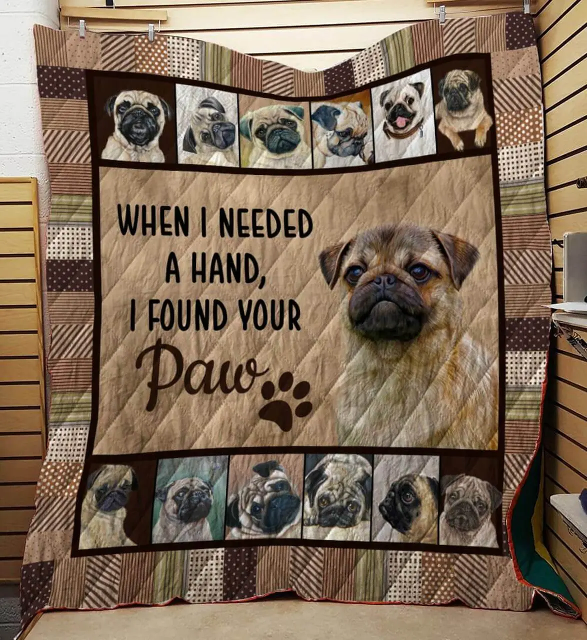 Pug Paw Quilt and Home Decor
