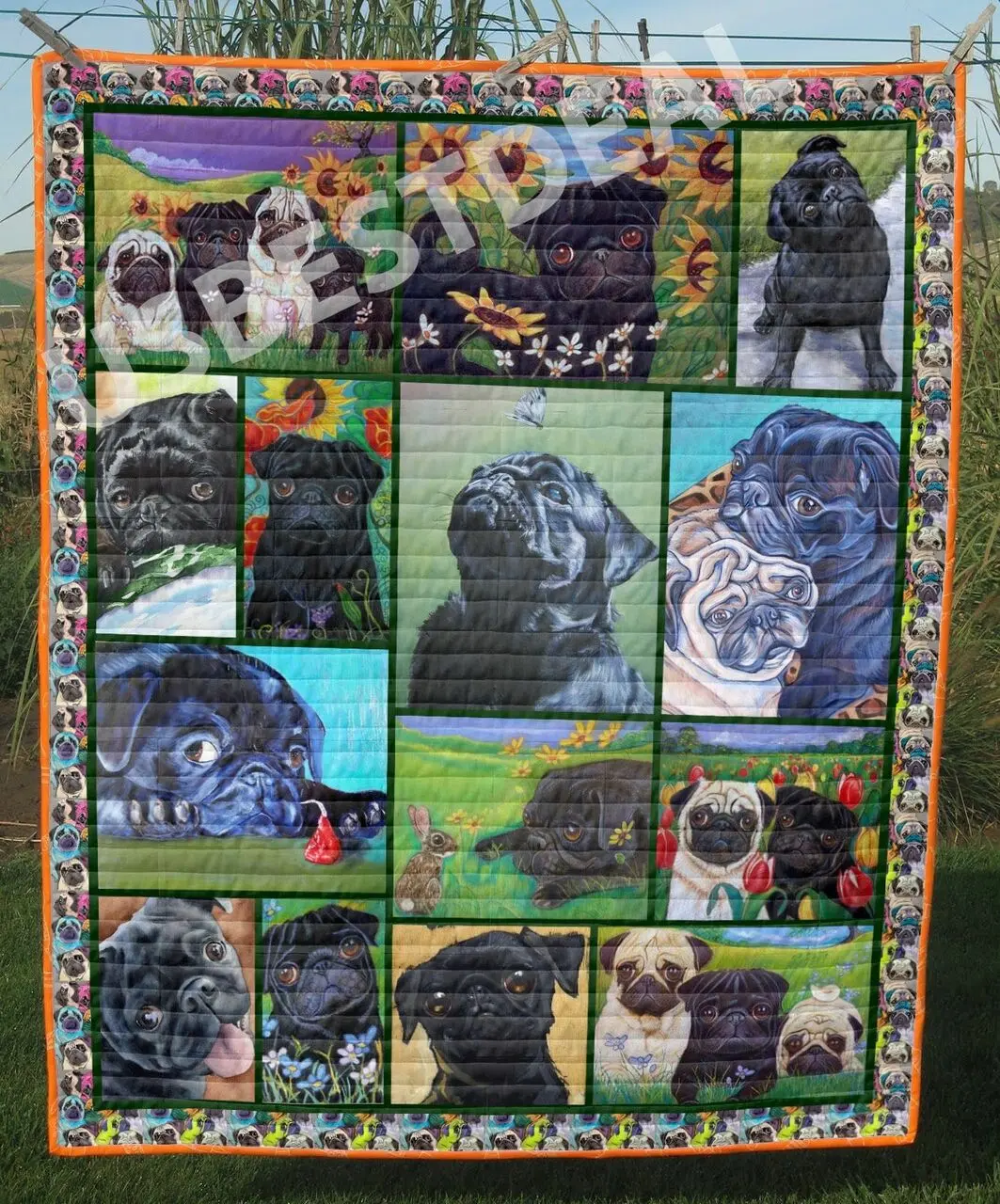 Pug Pug L40912 Quilt Blanket Christmas Christmas Gifts Merry Christmas Holiday Gifts Gift 1 Dhc03011723Dd and Home Decor