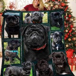 Pug Quilt Blanket Pub071153Nv and Home Decor