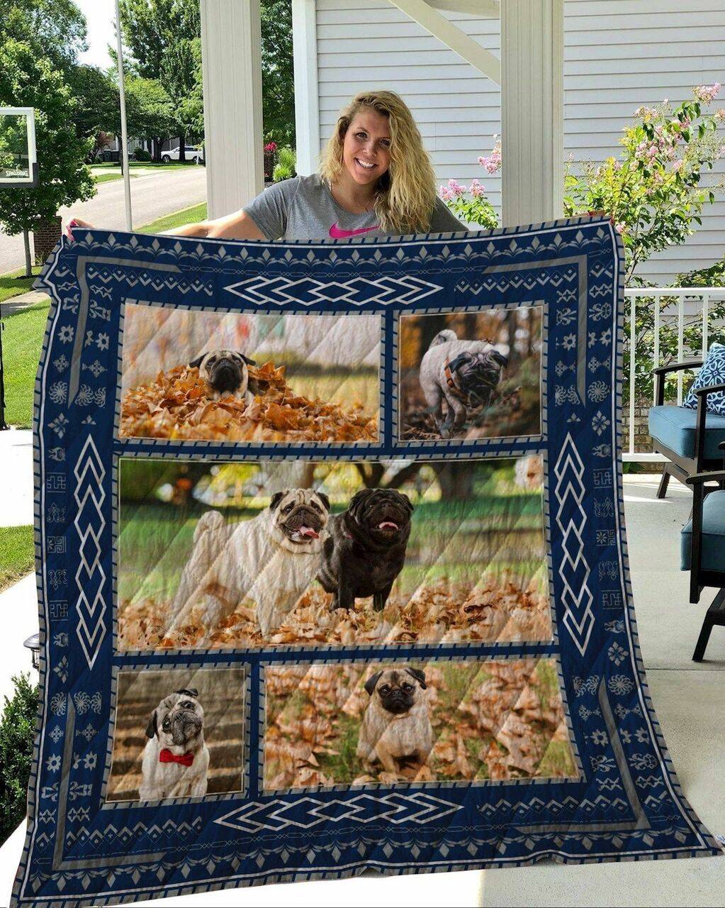 Pug Quilt Tdhlb and Home Decor