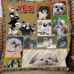 Pug Such A Cute Black Dog U Quilt Cy and Home Decor