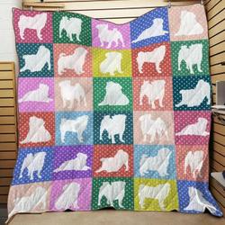 Pugs Polka Dot Quilt Blanket and Home Decor