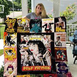 Pulp Fiction Quilt Blanket 0515 and Home Decor