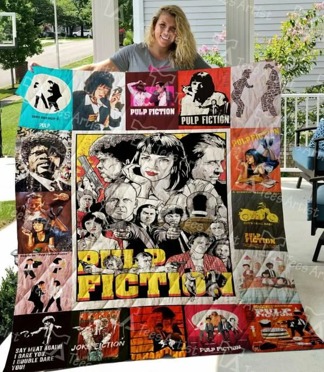 Pulp Fiction Quilt Blanket M120625 Quilt and Home Decor
