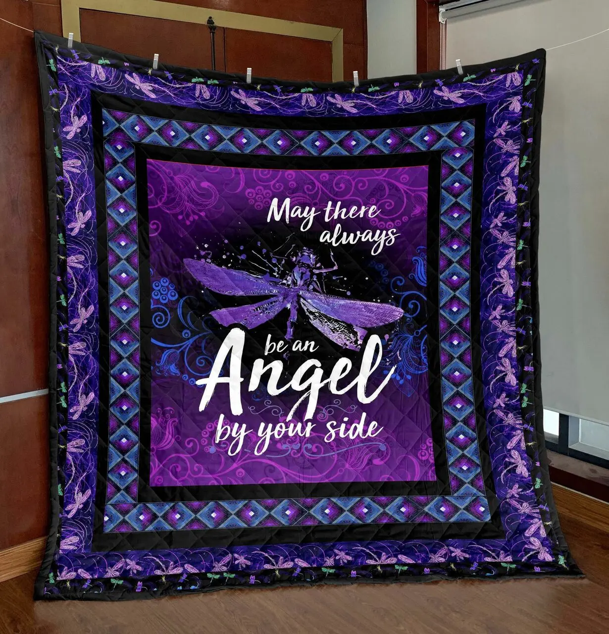 Purple Dragonfly Quilt Tdhzi and Home Decor