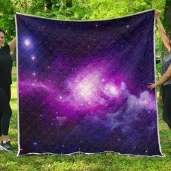 Purple Starfield Galaxy Space Hur Quilt Bevrjg and Home Decor