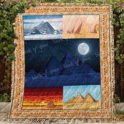 Pyramids And Desert Blanket Kc1807 Quilt and Home Decor