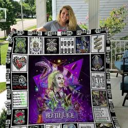 Qd Beetlejuice Quilt Blanket and Home Decor