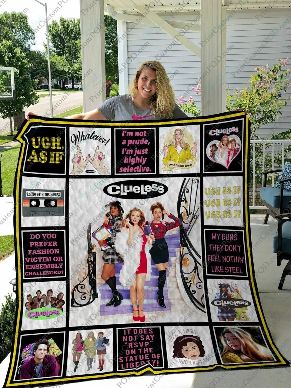 Qd Clueless Quilt Blanket and Home Decor