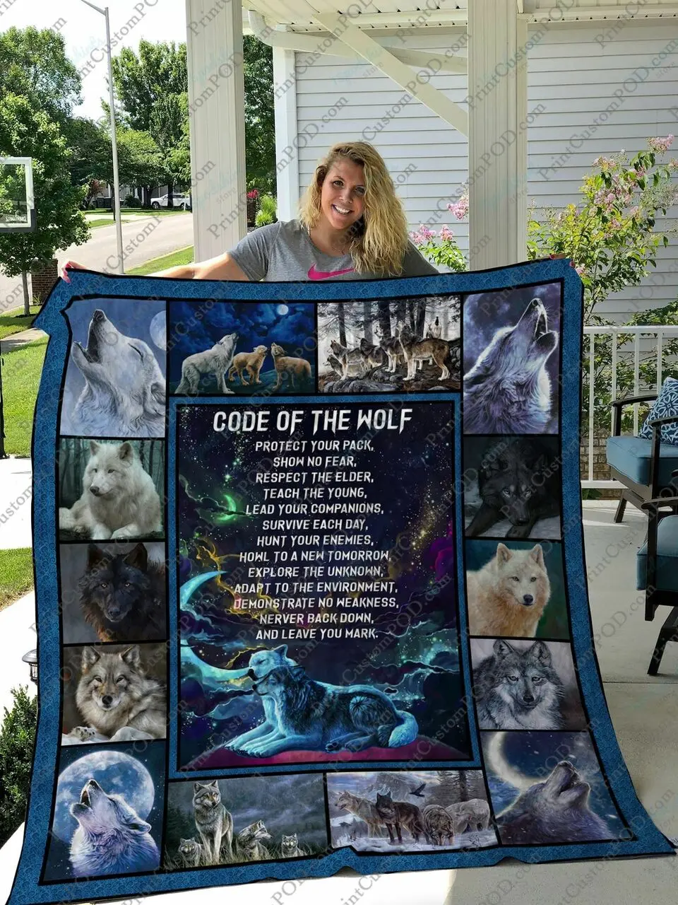 Qd Code Of The Wolf Ver 2 Quilt Blanket and Home Decor