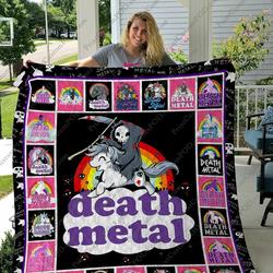 Qd Death Metal Quilt Blanket and Home Decor