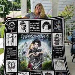 Qd Edward Scissorhands Quilt Blanket and Home Decor
