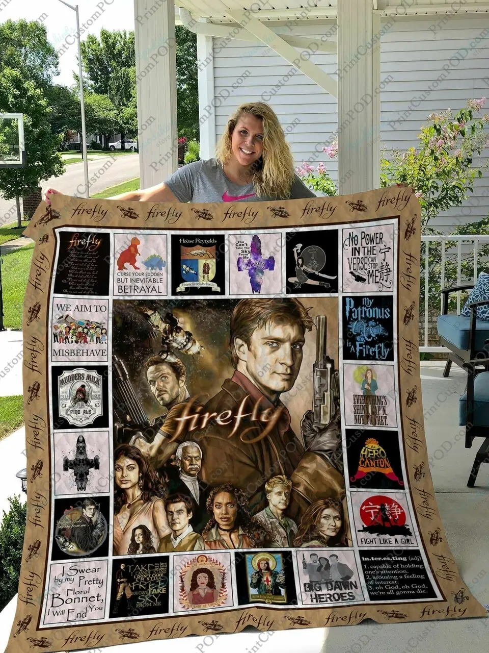 Qd Firefly Quilt Blanket and Home Decor