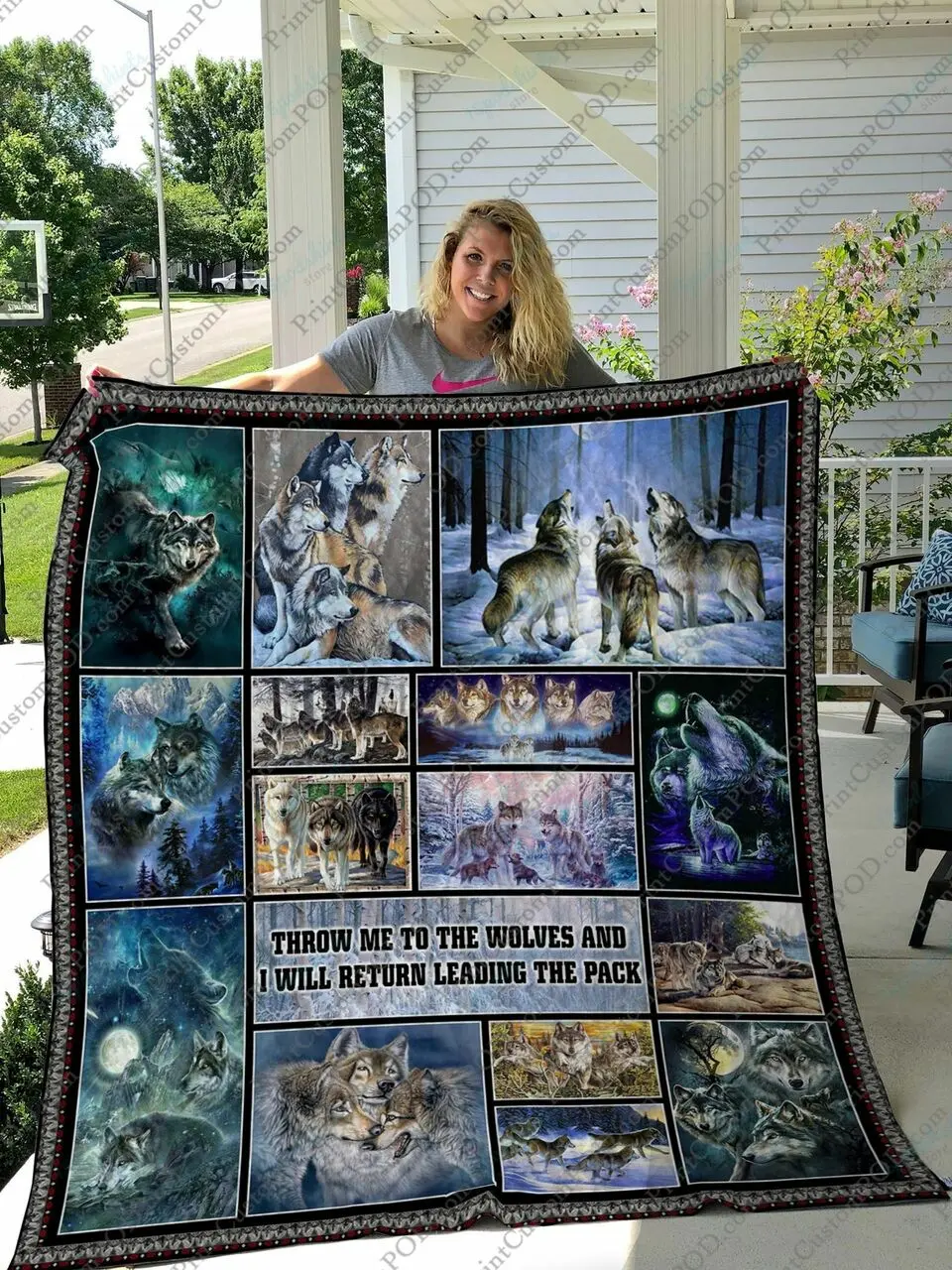 Qd Pack Wolves Ver 3 Quilt Blanket and Home Decor