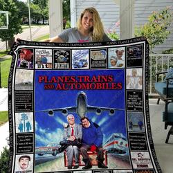 Qd Planes Trains And Automobiles Quilt Blanket and Home Decor