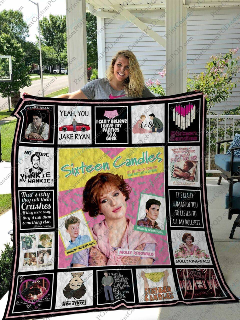 Qd Sixteen Candles Quilt Blanket and Home Decor