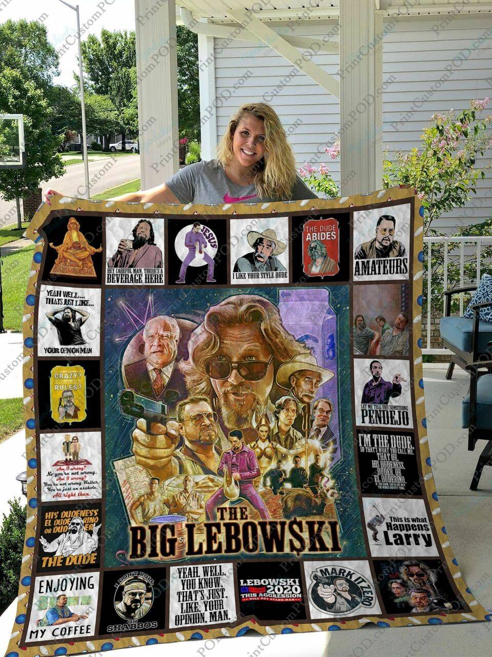 Qd The Big Lebowski Quilt Blanket and Home Decor