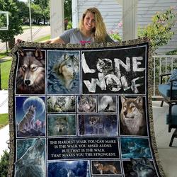 Qd The Lone Wolf Quilt Blanket and Home Decor