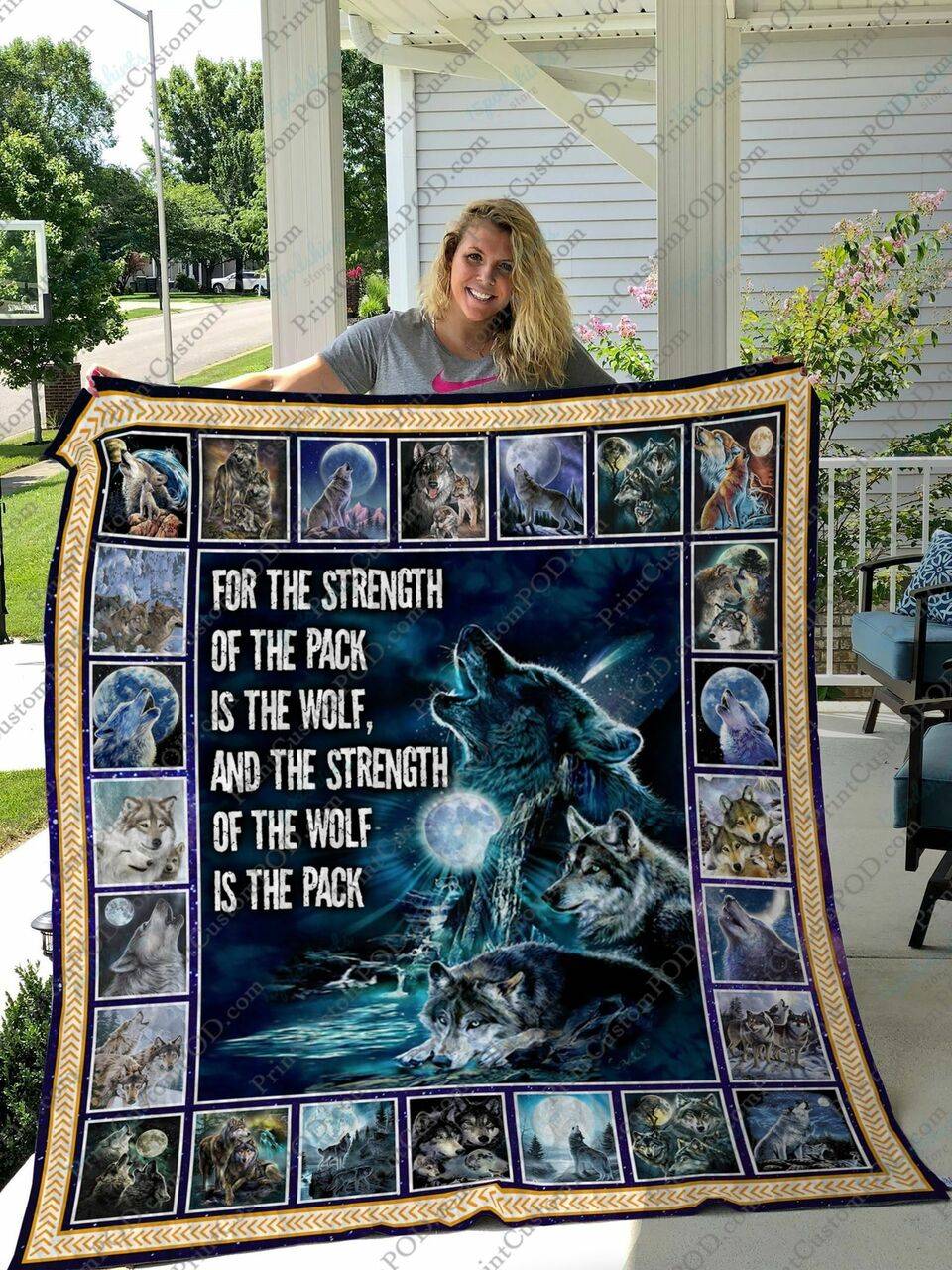 Qd Wolf Lovers Ver 1 Quilt Blanket and Home Decor