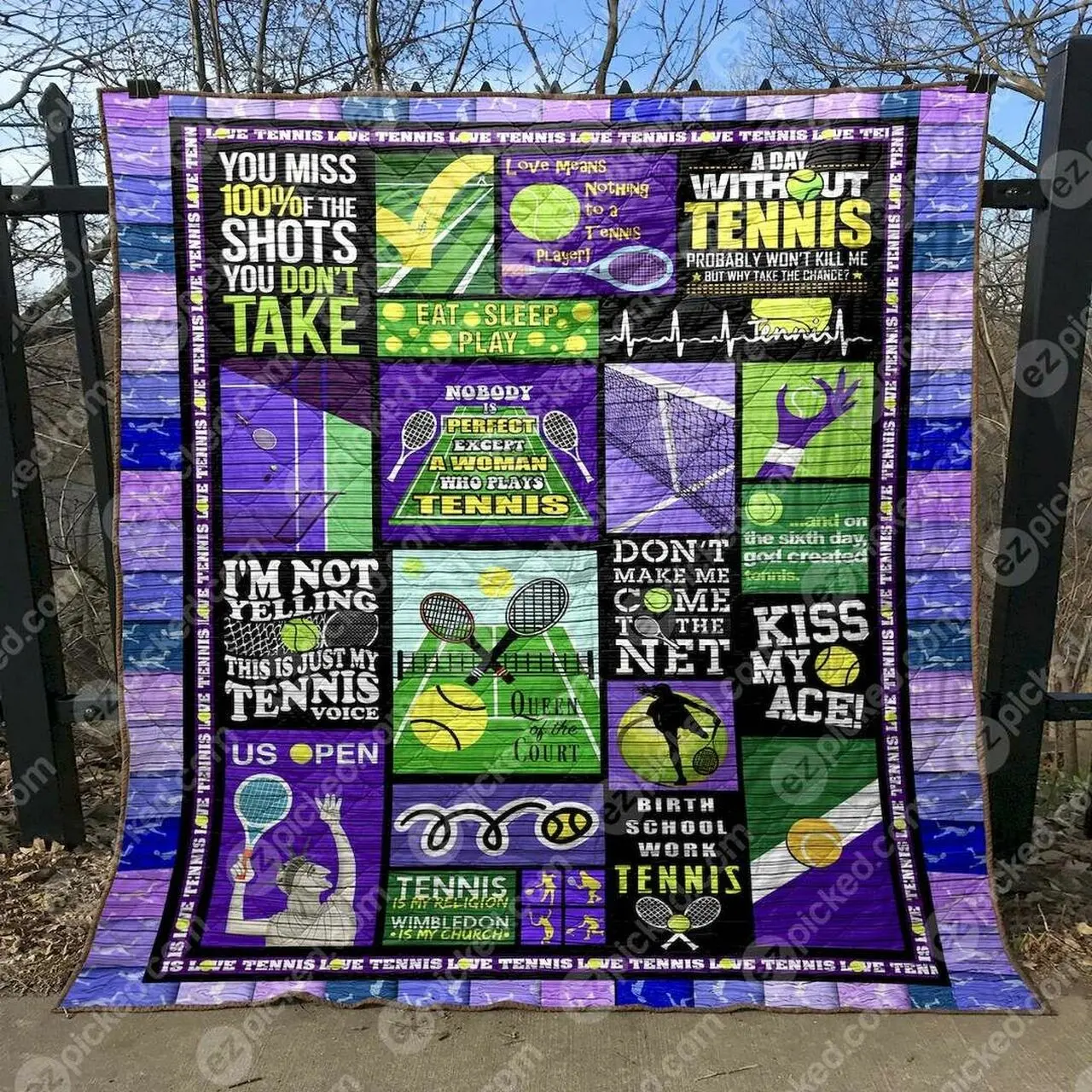 Queen Of The Court Cld150688 Quilt Blanket and Home Decor