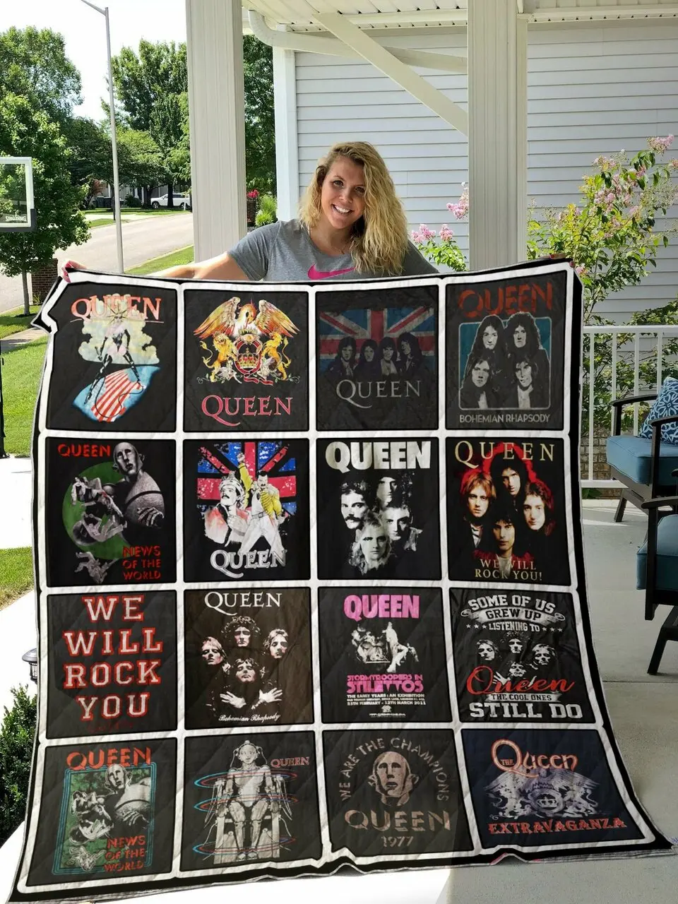 Queen Tshirt Quilt Blanket New and Home Decor