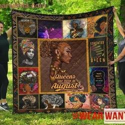 Queens Are Born In August Quilt Tdhxb and Home Decor