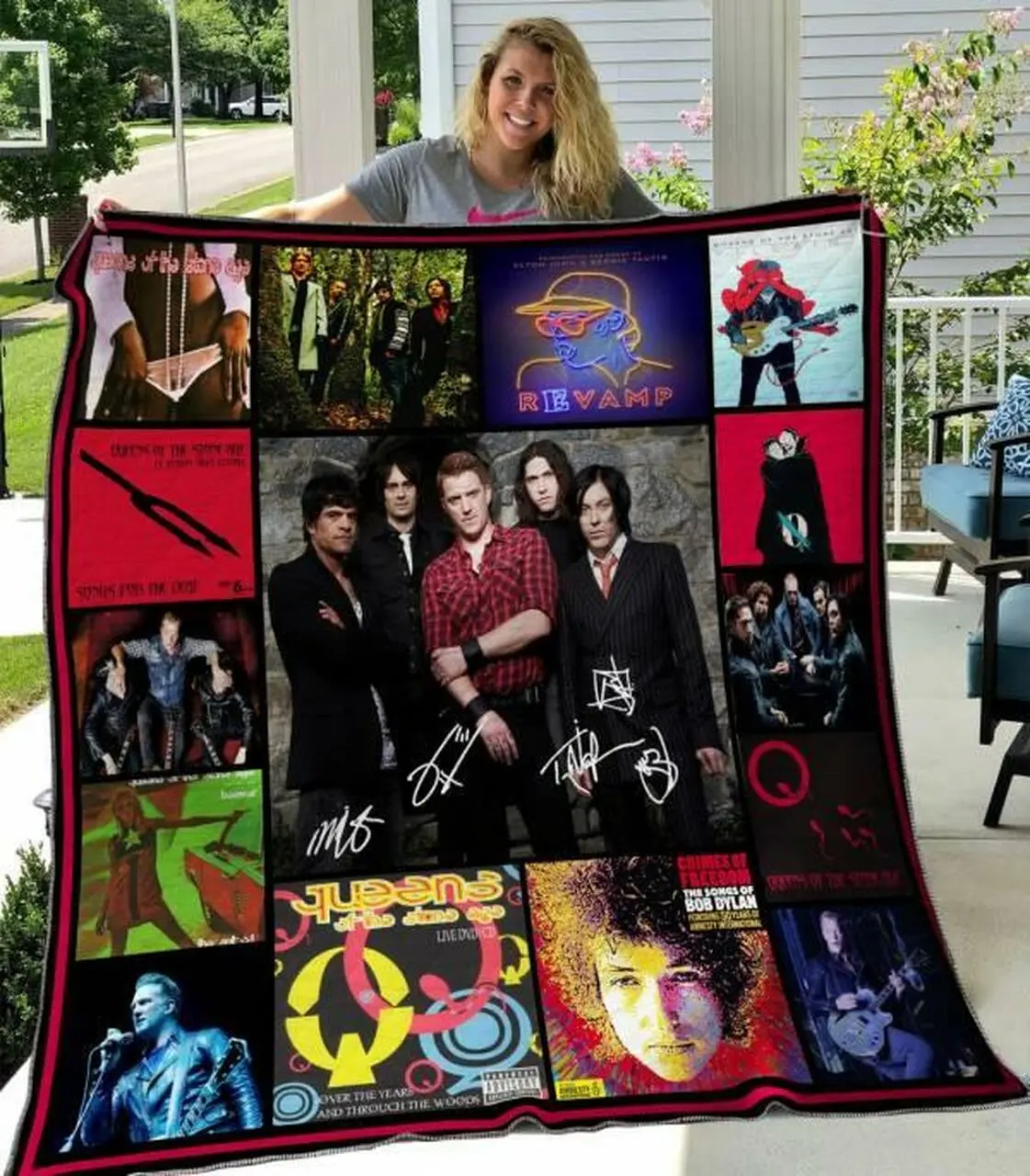 Queens Of The Stone Age Quilt Blanket Hvt040623 Quilt and Home Decor