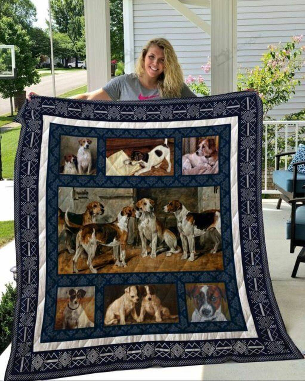 Qui21001 Jack Russell Terrier Quilt Blanket and Home Decor