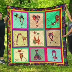 Quilt Blanket For Cat Lovers 03 Dhc02012046Td and Home Decor